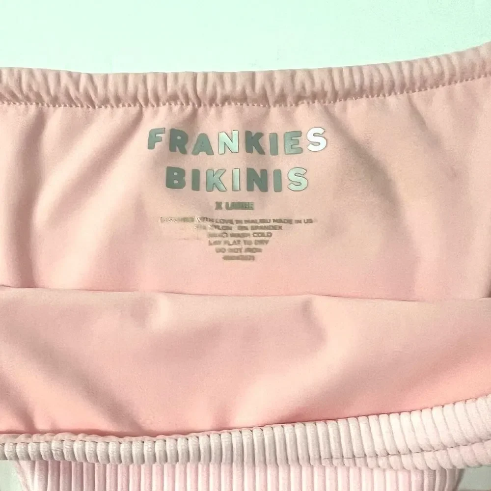 Frankie’s Bikini NWOT Sequoia Bikini Bottom in Rose Water Pink Size XL